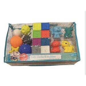 Infantino Sensory Balls Blocks and Buddies 18 Piece Activity Set Preloved